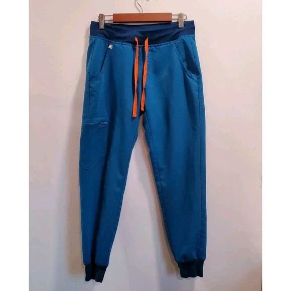 Lot of 4 Figs Zamora Jogger Scrub Pants XS Petite XS/P red coral blue teal - Picture 2 of 16